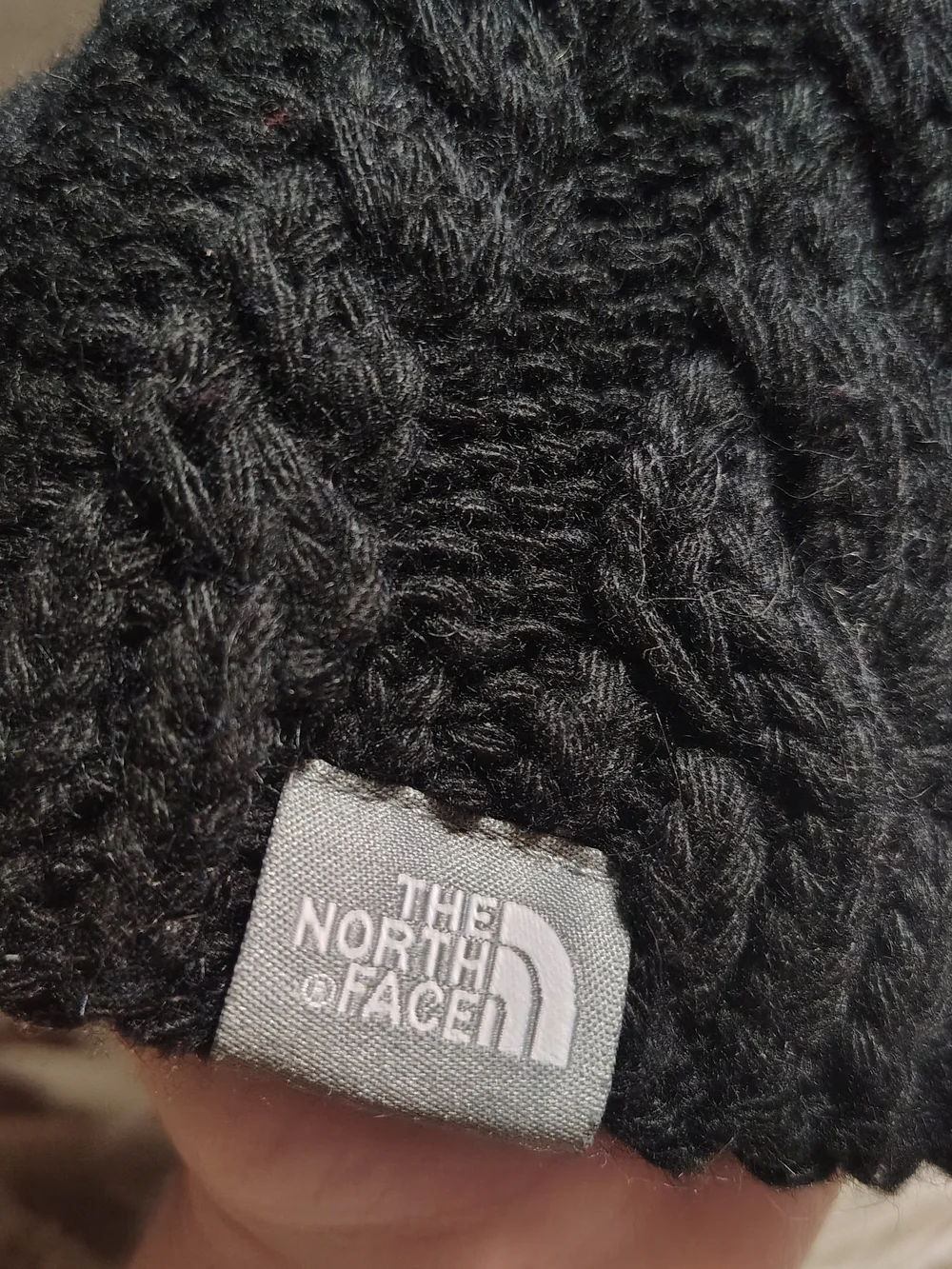 The North Face Black Cable Knit Lined Beanie Hat One Size Unisex Winter